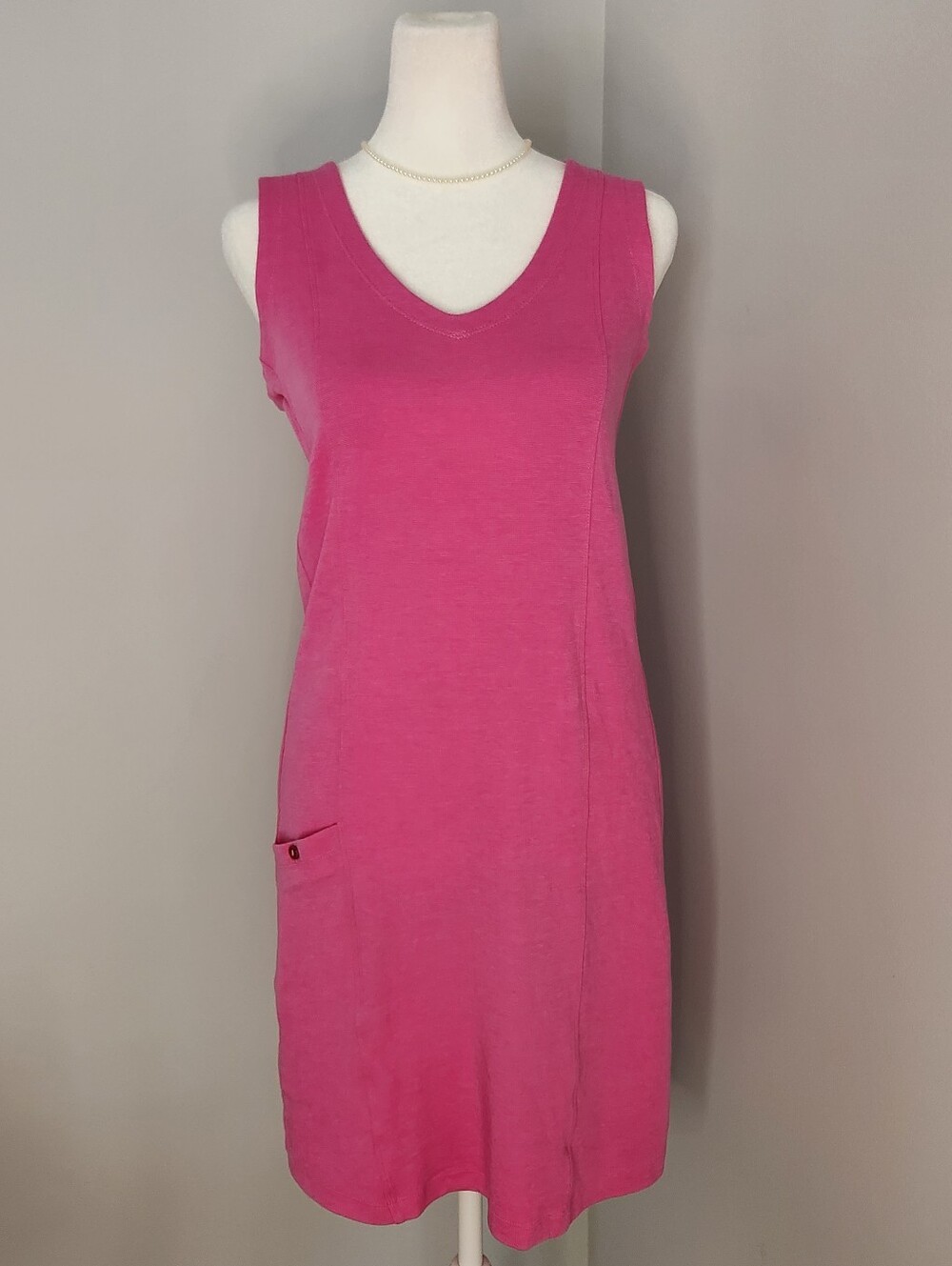 Horny Toad Pink Flexcell Tomboy Shift V-neck Tank Dress S - Picture 2 of 12